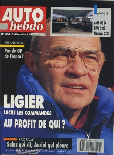 Auto hebdo 858 12 1992 - hebdo, 02/12/1992